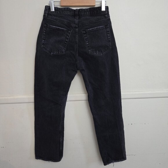 Abercrombie & Fitch Washed Black High Rise Curve Love Jeans - Picture 6 of 9